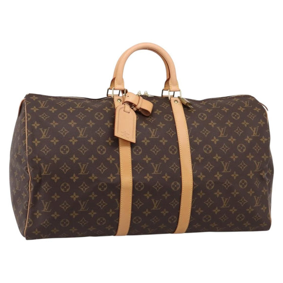 LOUIS VUITTON Monogram Keepall 55 Boston Bag M41424 LV Auth 206444SM