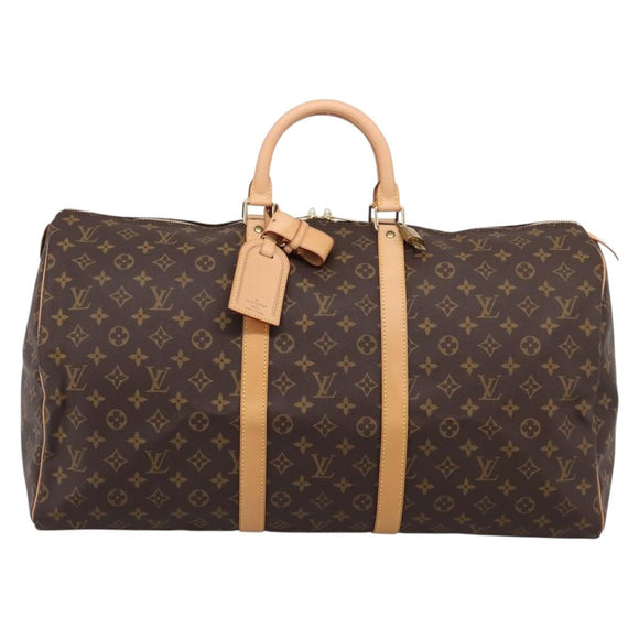 LOUIS VUITTON Monogram Keepall 55 Boston Bag M41424 LV Auth 206444SM