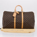 LOUIS VUITTON Monogram Keepall 55 Boston Bag M41424 LV Auth 206444SM-12