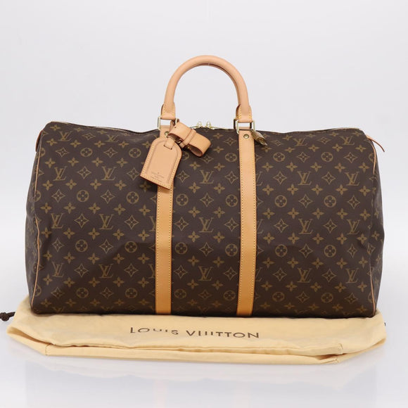 LOUIS VUITTON Monogram Keepall 55 Boston Bag M41424 LV Auth 206444SM