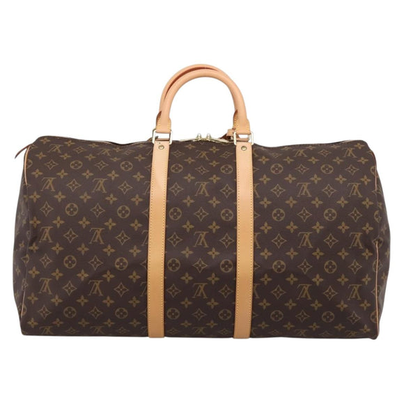 LOUIS VUITTON Monogram Keepall 55 Boston Bag M41424 LV Auth 206444SM