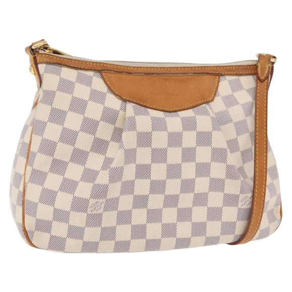 LOUIS VUITTON Damier Azur Siracusa PM Shoulder Bag N41113 LV Auth 206447A