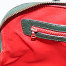 CELINE Hand Bag Leather 2way Green Gold Auth 206449A-22