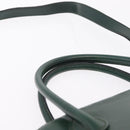 CELINE Hand Bag Leather 2way Green Gold Auth 206449A-8