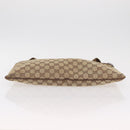 GUCCI GG Canvas Shoulder Bag Beige Silver 90477 Auth 206451-6