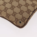 GUCCI GG Canvas Shoulder Bag Beige Silver 90477 Auth 206451-17