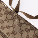 GUCCI GG Canvas Shoulder Bag Beige Silver 90477 Auth 206451-10