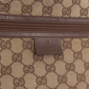 GUCCI GG Canvas Shoulder Bag Beige Silver 90477 Auth 206451-19