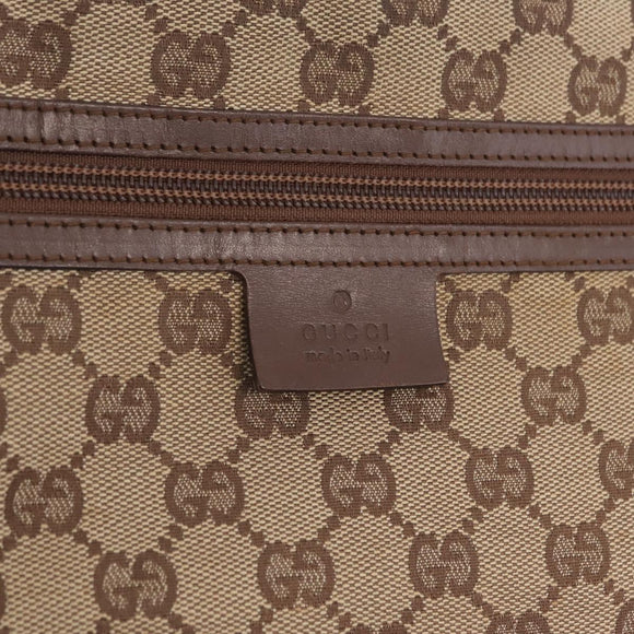 GUCCI GG Canvas Shoulder Bag Beige Silver 90477 Auth 206451