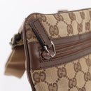 GUCCI GG Canvas Shoulder Bag Beige Silver 90477 Auth 206451-20