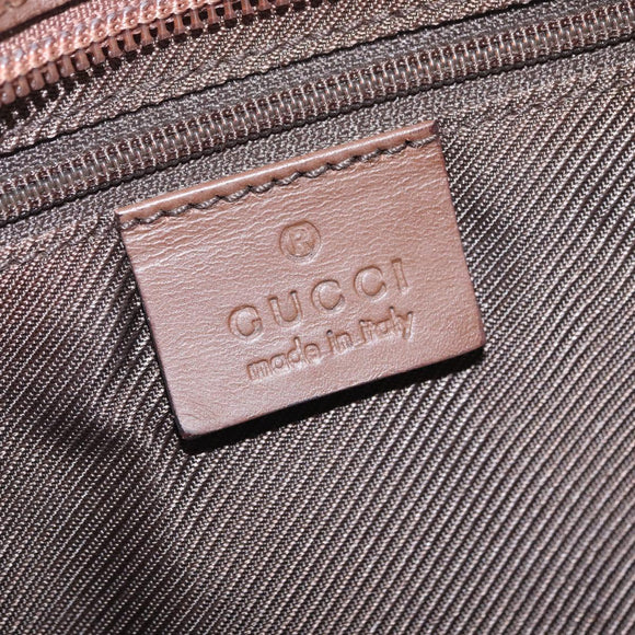GUCCI GG Canvas Shoulder Bag Beige Silver 90477 Auth 206451