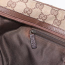 GUCCI GG Canvas Shoulder Bag Beige Silver 90477 Auth 206451-24