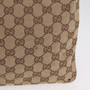 GUCCI GG Canvas Shoulder Bag Beige Silver 90477 Auth 206451-2