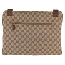 GUCCI GG Canvas Shoulder Bag Beige Silver 90477 Auth 206451-3