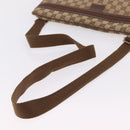 GUCCI GG Canvas Shoulder Bag Beige Silver 90477 Auth 206451-8