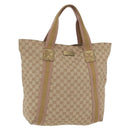 GUCCI GG Canvas Sherry Line Tote Bag Beige 189669 Auth 206454-1