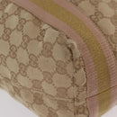 GUCCI GG Canvas Sherry Line Tote Bag Beige 189669 Auth 206454-10