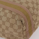 GUCCI GG Canvas Sherry Line Tote Bag Beige 189669 Auth 206454-17