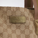 GUCCI GG Canvas Sherry Line Tote Bag Beige 189669 Auth 206454-19