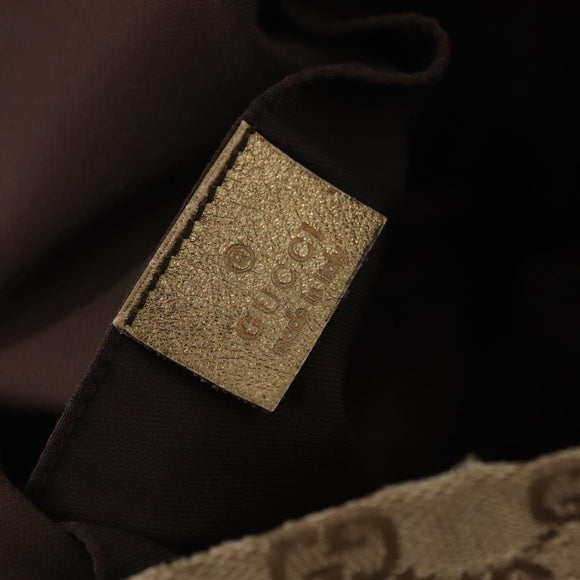 GUCCI GG Canvas Sherry Line Tote Bag Beige 189669 Auth 206454