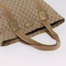 GUCCI GG Canvas Sherry Line Tote Bag Beige 189669 Auth 206454-14