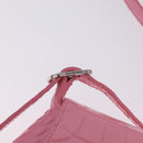Balenciaga Croco Embossed XX Small Flap Bag Bag Leather Pink 695645 Auth 206457M-9
