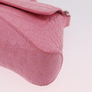 Balenciaga Croco Embossed XX Small Flap Bag Bag Leather Pink 695645 Auth 206457M-17