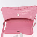 Balenciaga Croco Embossed XX Small Flap Bag Bag Leather Pink 695645 Auth 206457M-21
