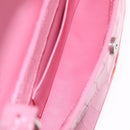 Balenciaga Croco Embossed XX Small Flap Bag Bag Leather Pink 695645 Auth 206457M-10