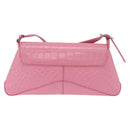 Balenciaga Croco Embossed XX Small Flap Bag Bag Leather Pink 695645 Auth 206457M-2