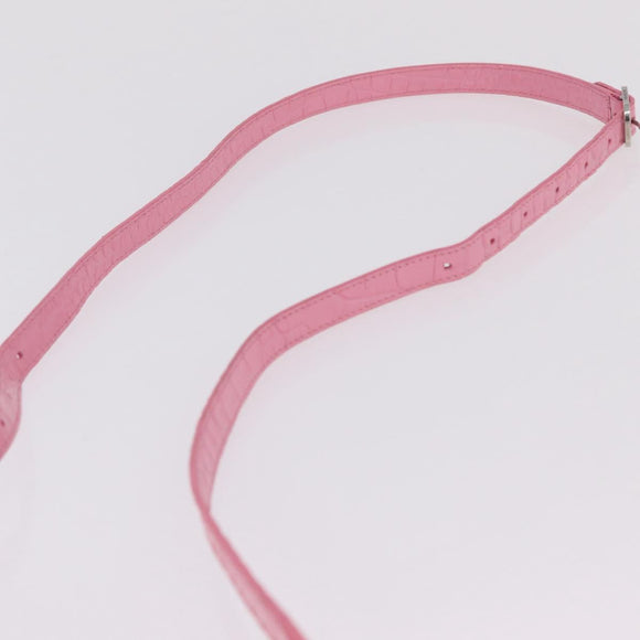 Balenciaga Croco Embossed XX Small Flap Bag Bag Leather Pink 695645 Auth 206457M