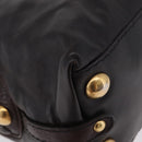 GUCCI Histeria Hand Bag Leather Black Gold 209600 Auth 206458-9