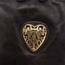 GUCCI Histeria Hand Bag Leather Black Gold 209600 Auth 206458-17