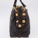 GUCCI Histeria Hand Bag Leather Black Gold 209600 Auth 206458-3