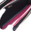 PRADA Long Wallet Safiano Leather Black Gold Auth 206459-10