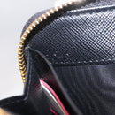 PRADA Long Wallet Safiano Leather Black Gold Auth 206459-12