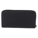 PRADA Long Wallet Safiano Leather Black Gold Auth 206459-2