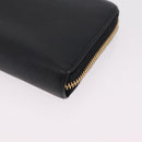 PRADA Long Wallet Safiano Leather Black Gold Auth 206459-14