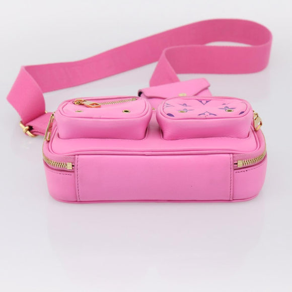 LOUIS VUITTON Utility Cross Body Bag Calf leather Pink M59244 LV Auth 206460V