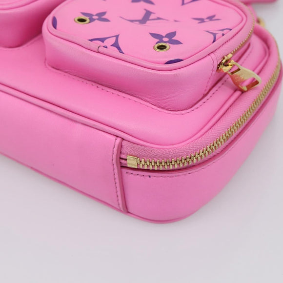 LOUIS VUITTON Utility Cross Body Bag Calf leather Pink M59244 LV Auth 206460V