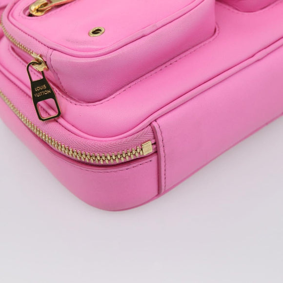 LOUIS VUITTON Utility Cross Body Bag Calf leather Pink M59244 LV Auth 206460V