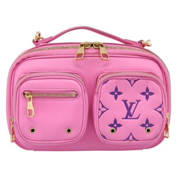 LOUIS VUITTON Utility Cross Body Bag Calf leather Pink M59244 LV Auth 206460V