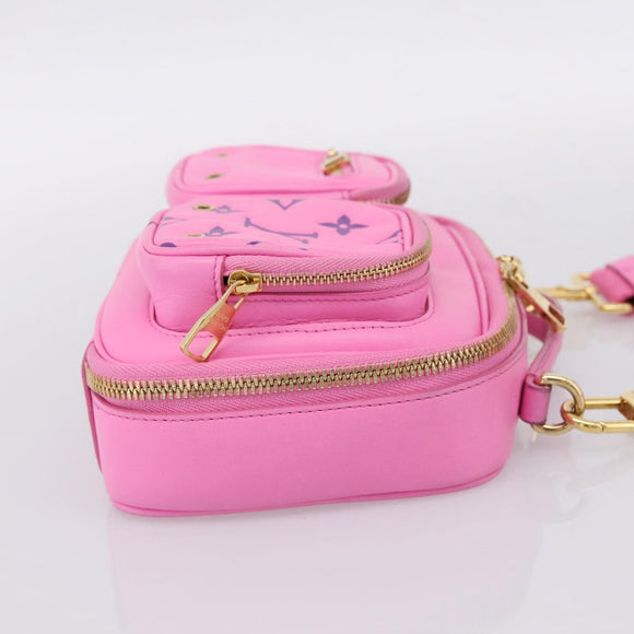 LOUIS VUITTON Utility Cross Body Bag Calf leather Pink M59244 LV Auth 206460V