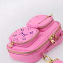 LOUIS VUITTON Utility Cross Body Bag Calf leather Pink M59244 LV Auth 206460V-6