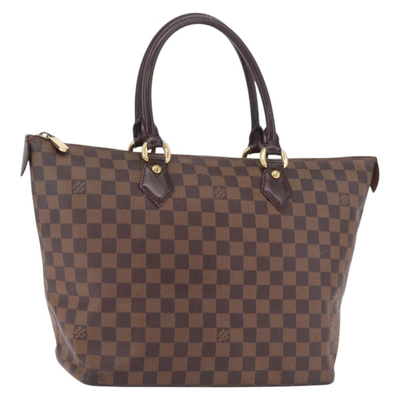 LOUIS VUITTON Damier Ebene Saleya MM Tote Bag N51182 LV Auth 206464
