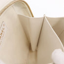 CHANEL Matelasse Chain Hand Bag Lamb Skin 2way White Gold CC Auth 206465M-28
