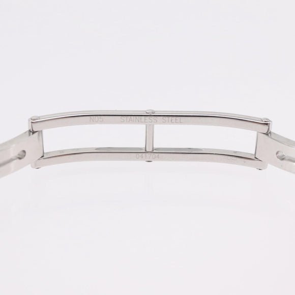 HERMES Slim Du Hermes Watches Stainless Steel Silver Auth 206466M