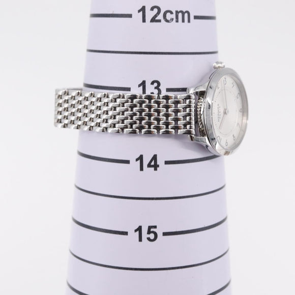 HERMES Slim Du Hermes Watches Stainless Steel Silver Auth 206466M