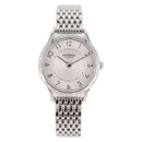 HERMES Slim Du Hermes Watches Stainless Steel Silver Auth 206466M-13