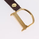 Christian Dior Trotter Canvas Saddle Coin Purse Red Gold Auth 206467M-14
